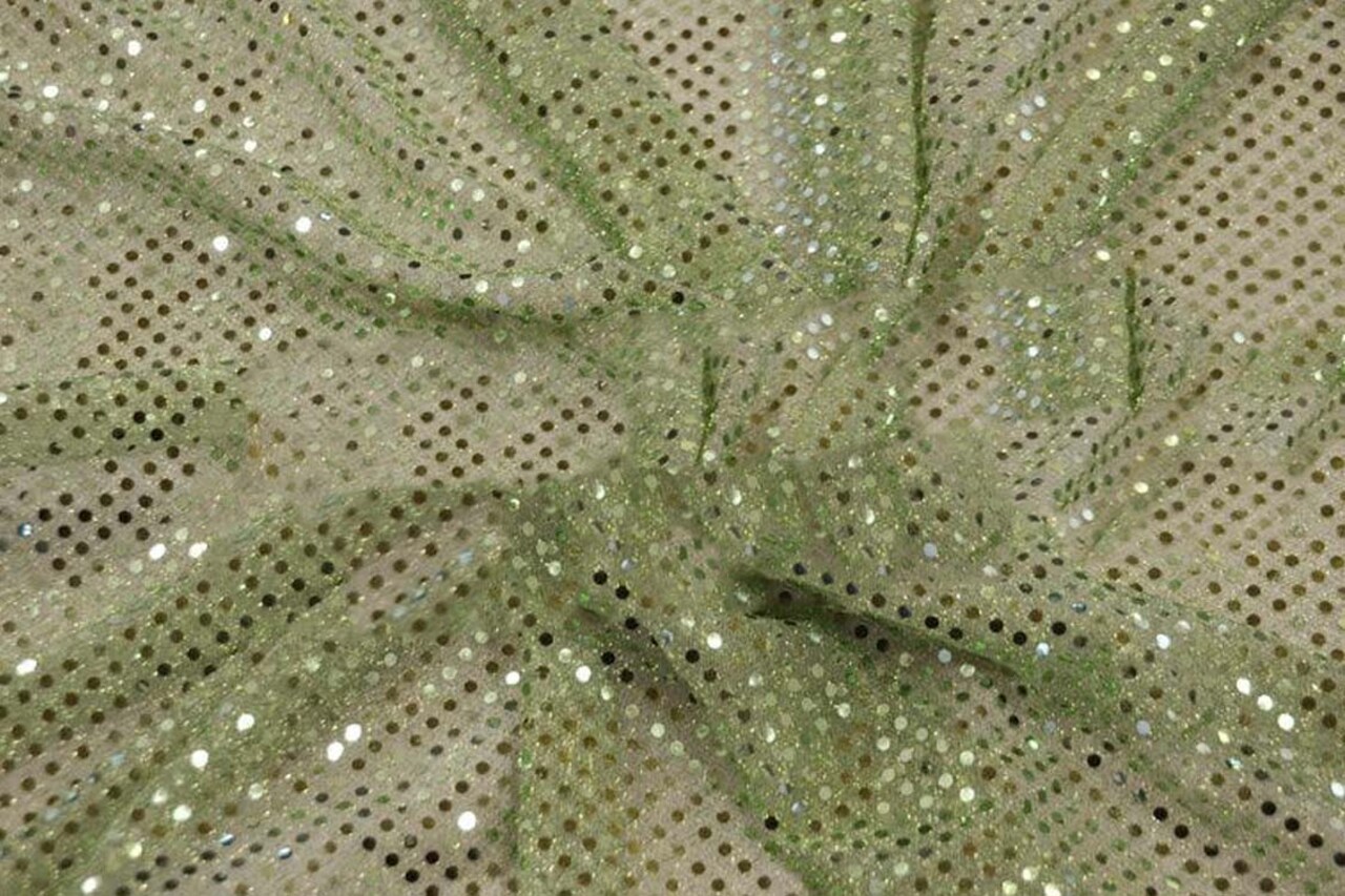 1 Yard Confetti Dot Sequins Fabric with 3mm Metallic Shine for Costumes and Decor